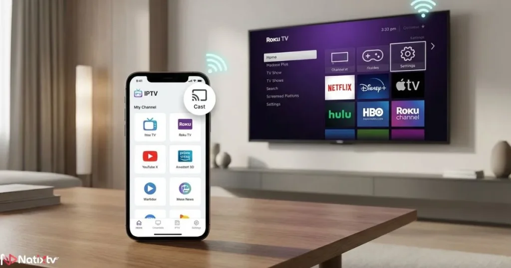 install IPTV Roku using screen mirroring from mobile device