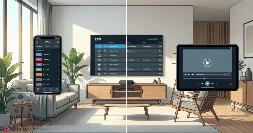 Android IPTV player comparison across multiple Android devices