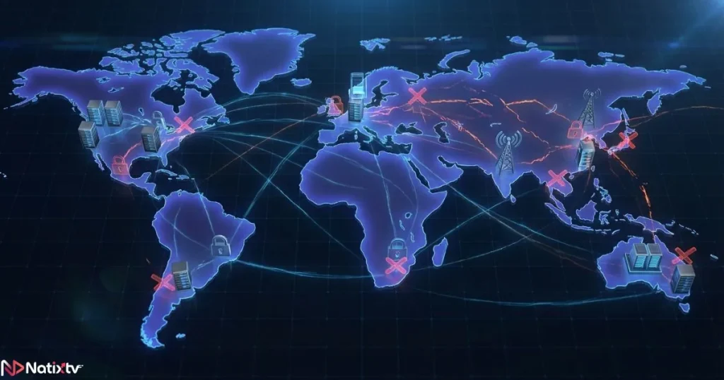 IPTV shutdown news highlighting global enforcement actions against illegal streaming