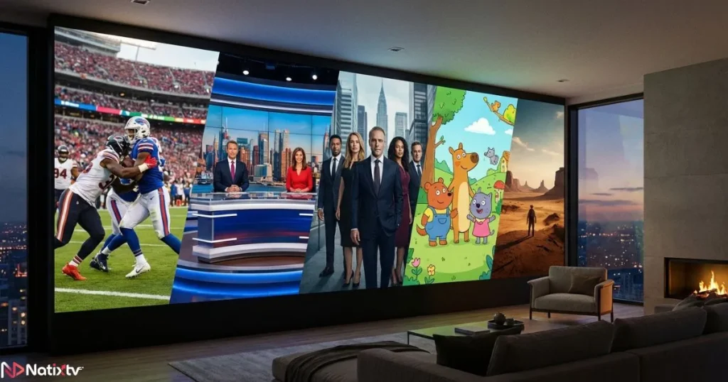 American TV IPTV channels including sports news and entertainment