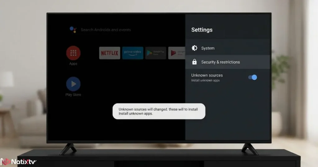IPTV APK installation process on Android device