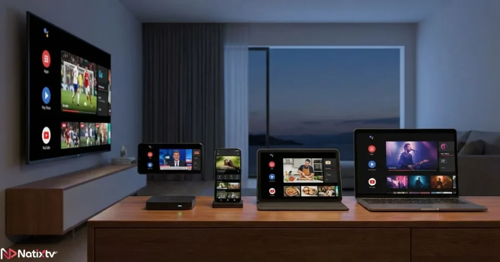 IPTV apps running on multiple devices through one subscription