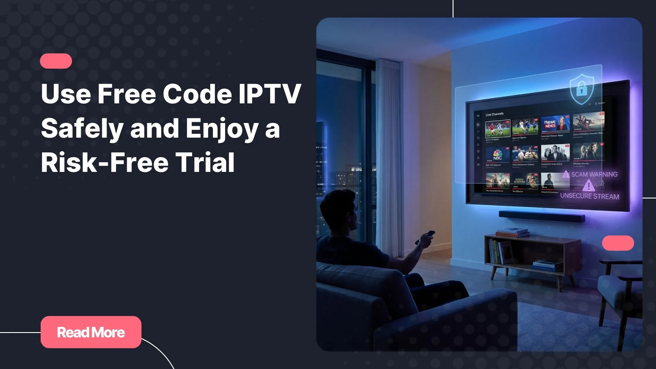 free code iptv safely used on smart TV at home