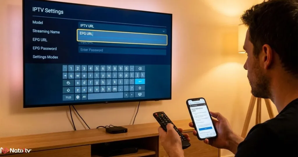 How to add EPG IPTV using app settings on smart TV and mobile device