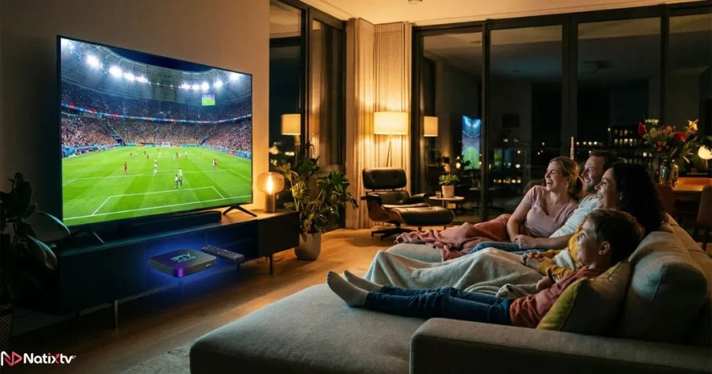 IPTV media box delivering smooth 4K IPTV streaming on television