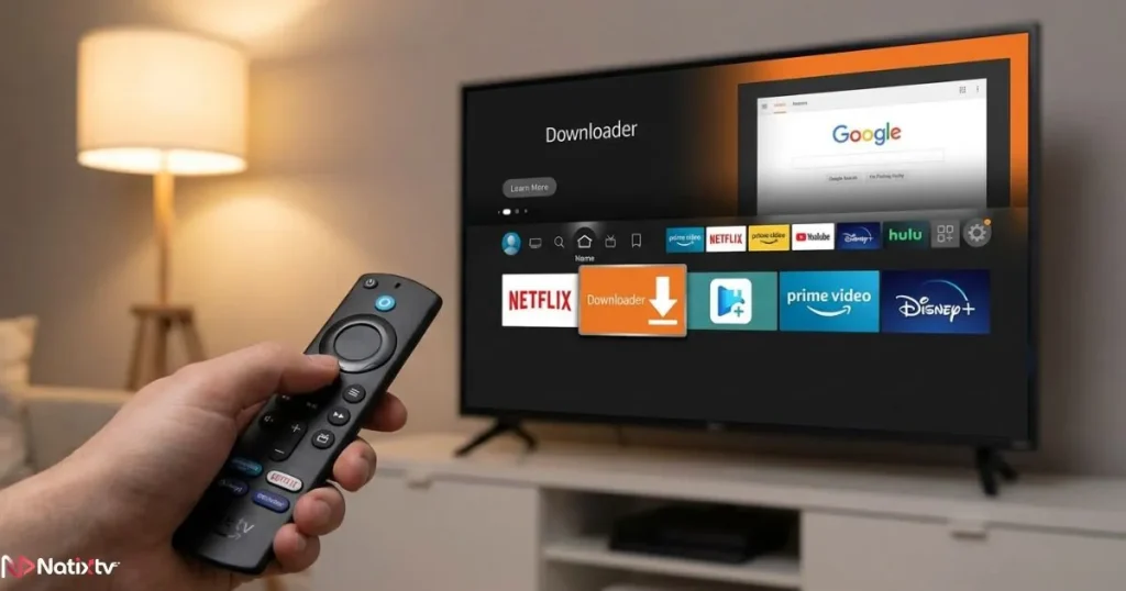 installing a free iptv player for firestick using downloader app
