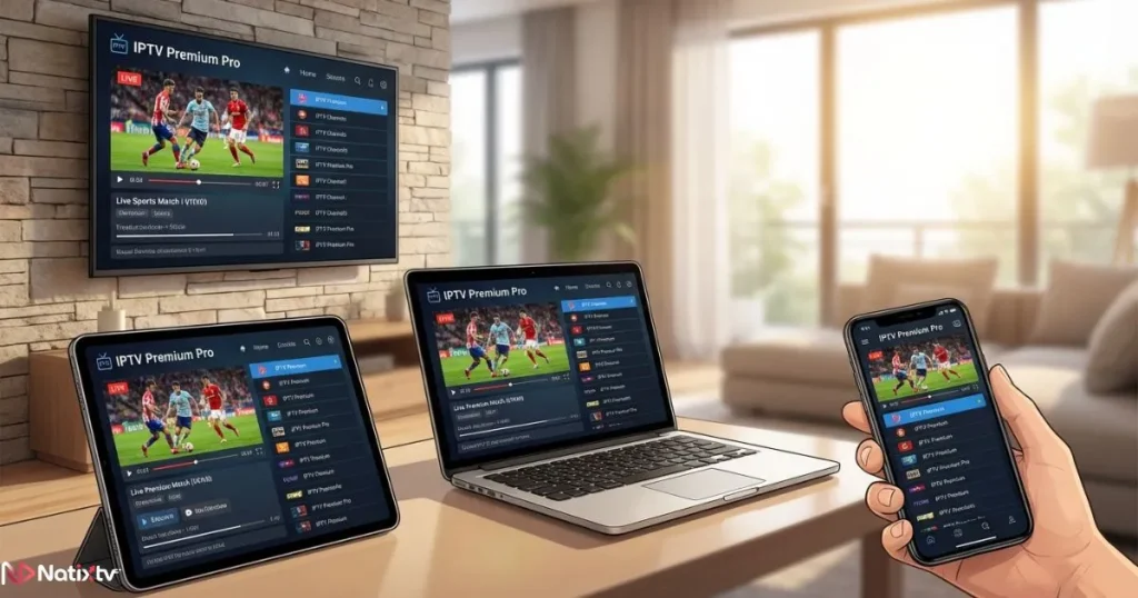 Multi-device IPTV streaming app experience using IPTV Premium Pro