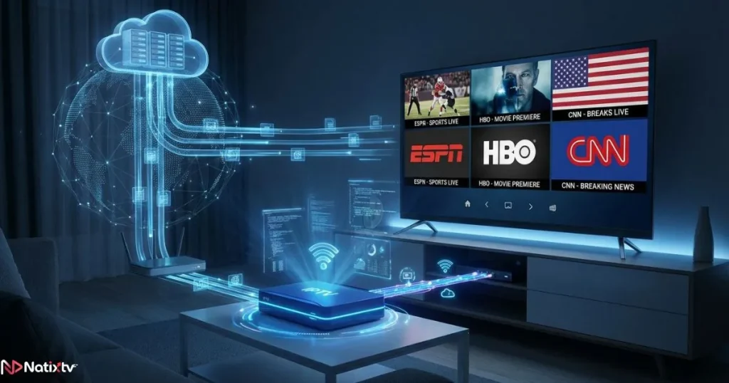 how an american iptv box streams US television channels through internet technology