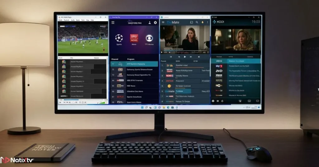 comparison of iptv windows apps running on a Windows desktop computer