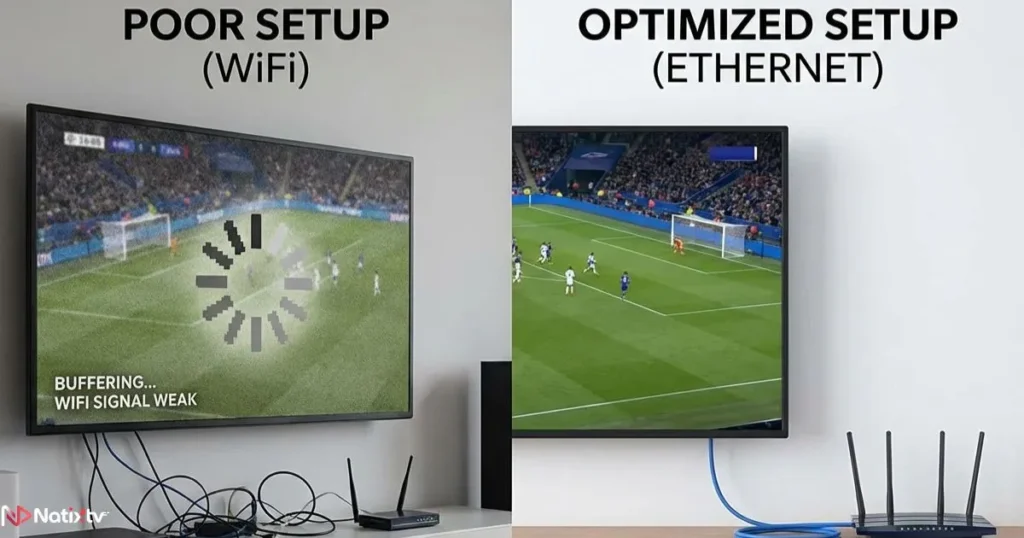 ethernet connection as an effective iptv buffering fix for smooth streaming