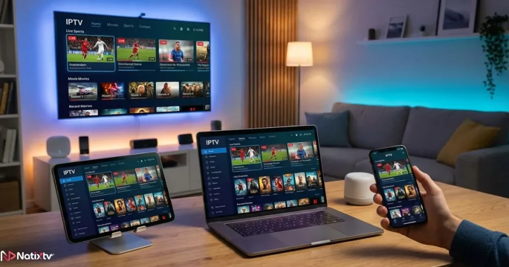 Best IPTV app running across multiple devices including TV laptop and mobile
