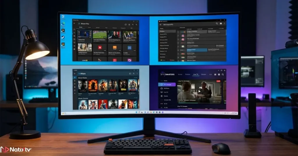 comparison of iptv windows apps running on a desktop PC for streaming
