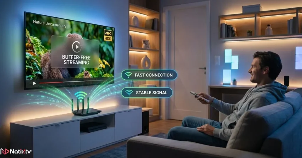 Best player IPTV delivering smooth high quality streaming on a smart TV