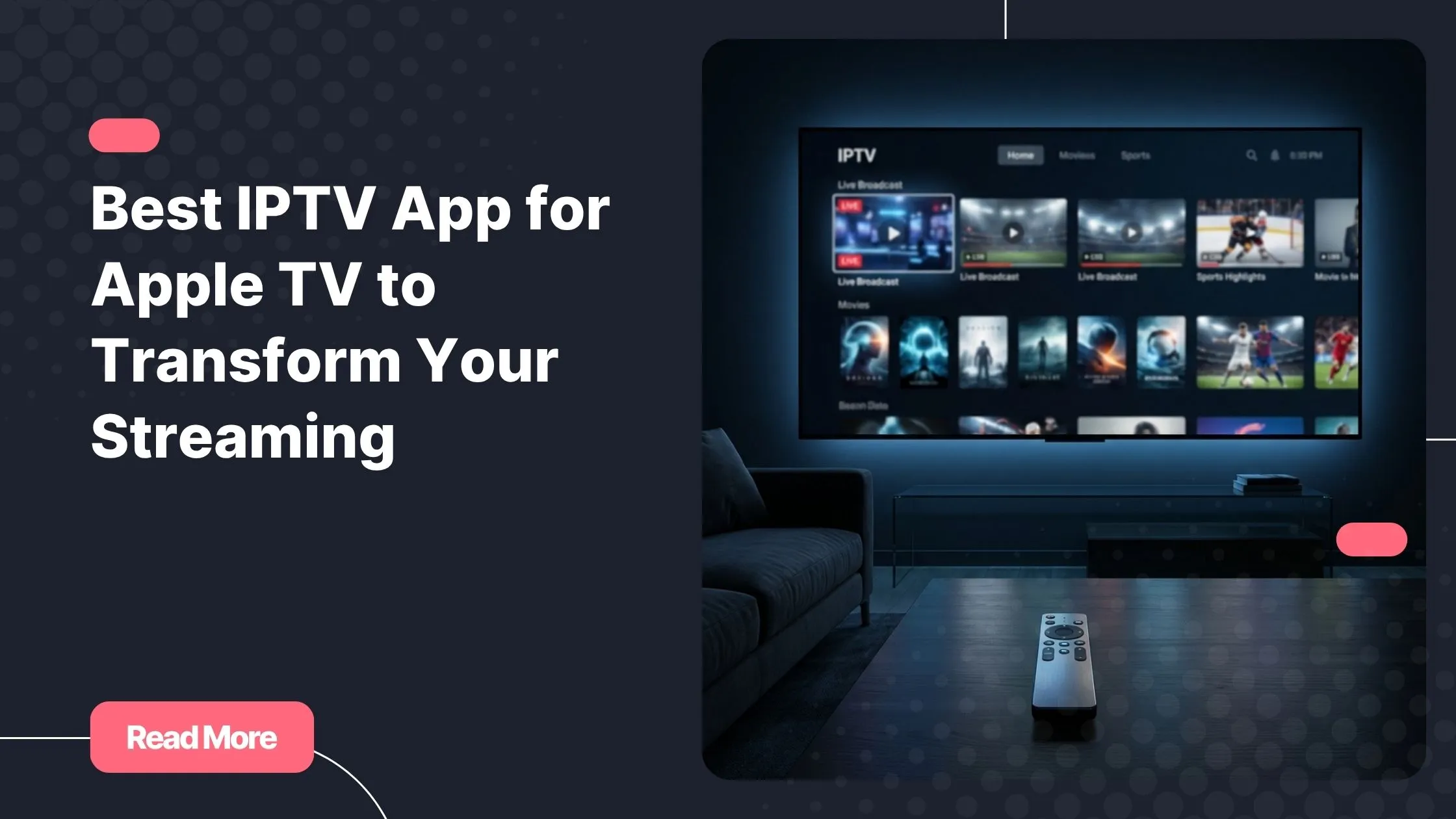 best iptv app for apple tv streaming interface on Apple TV screen