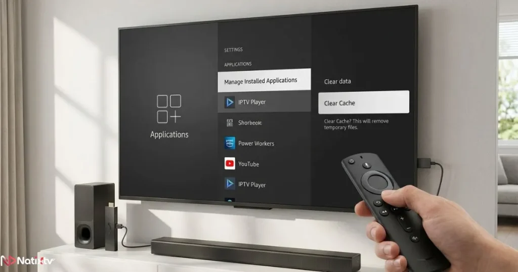 IPTV authorization fix by clearing IPTV Smarters cache on Firestick