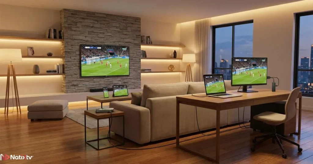 IPTV multi-device compatibility across Smart TV mobile and desktop devices