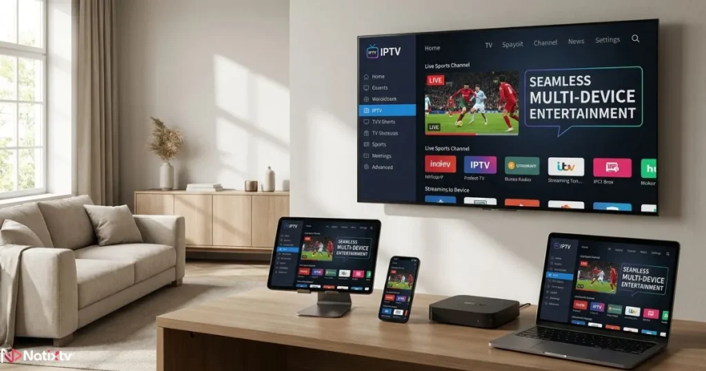 IPTV multi-device support across smart TVs phones tablets and laptops