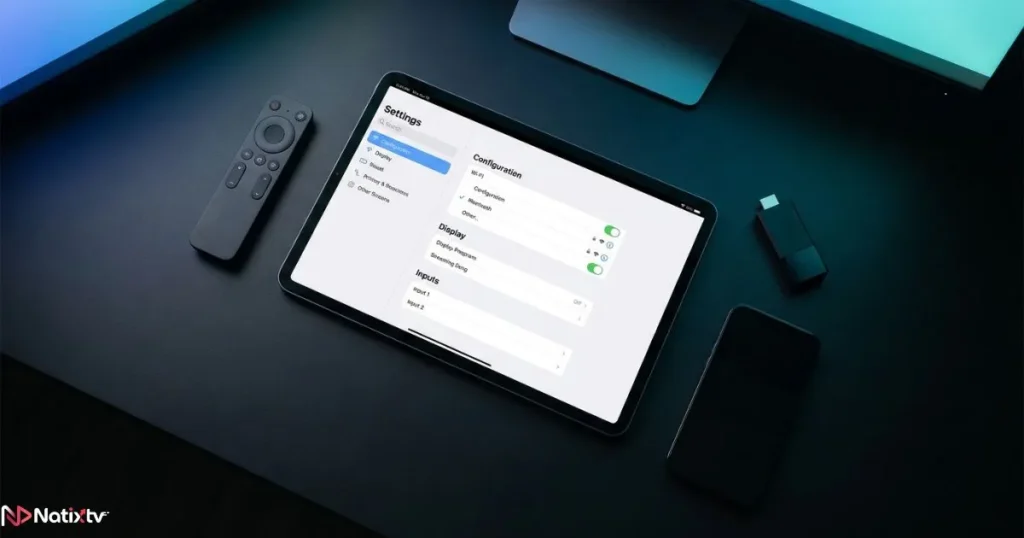 Configuring an IPTV provider for TiviMate using a tablet and remote