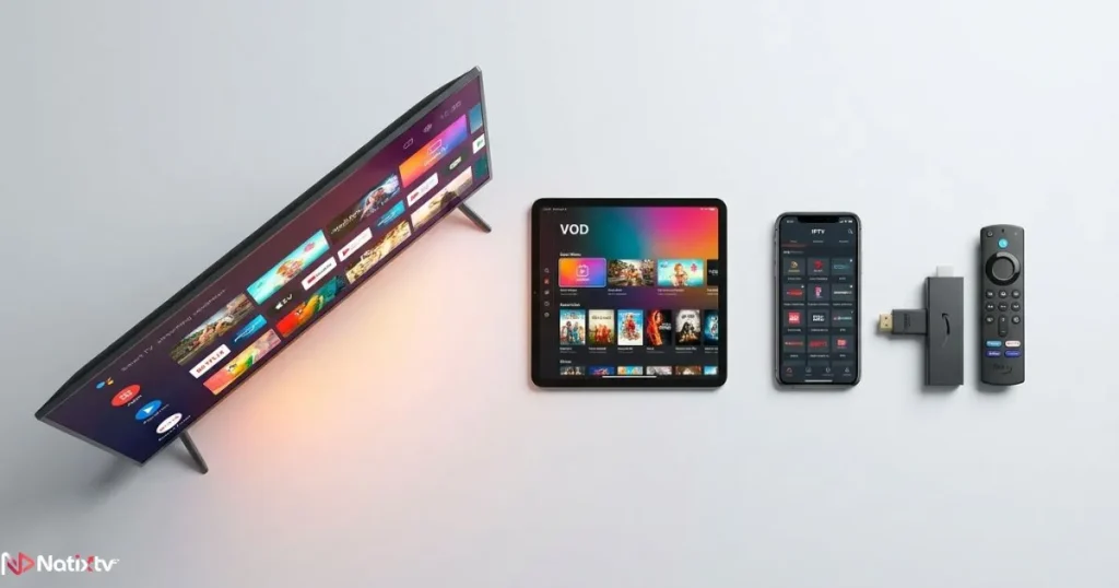 Affordable IPTV compatible with Smart TV, tablet, smartphone and Fire Stick