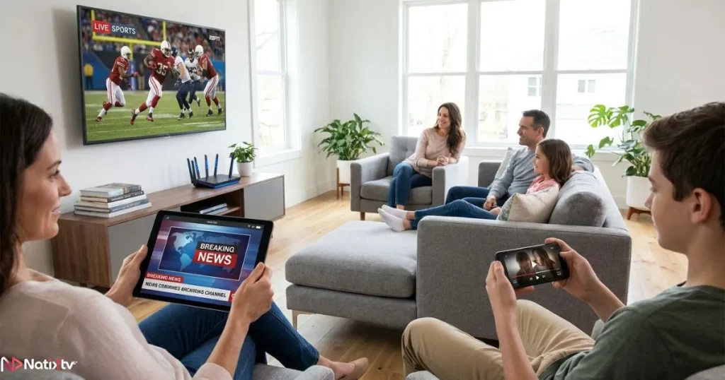 IPTV USA streaming across smart TV, tablet, and mobile devices