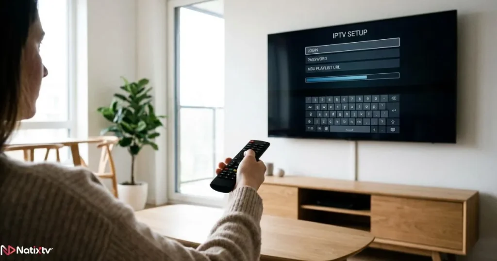 IPTV setup process on Smart TV using IPTV apps