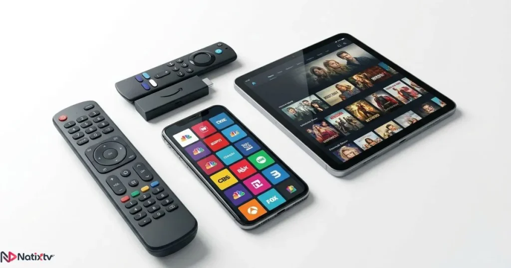 IPTV subscription USA compatible with multiple devices including Firestick Smart TV and mobile
