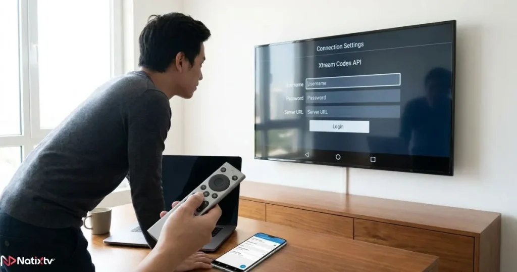 Android IPTV player setup using IPTV subscription app credentials