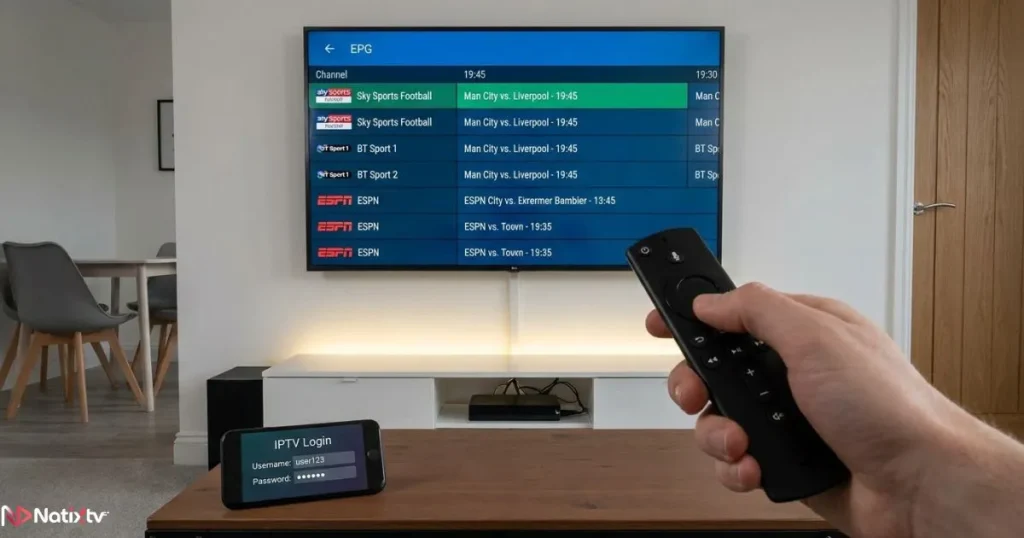 IPTV for live sports setup process on Smart TV and streaming devices