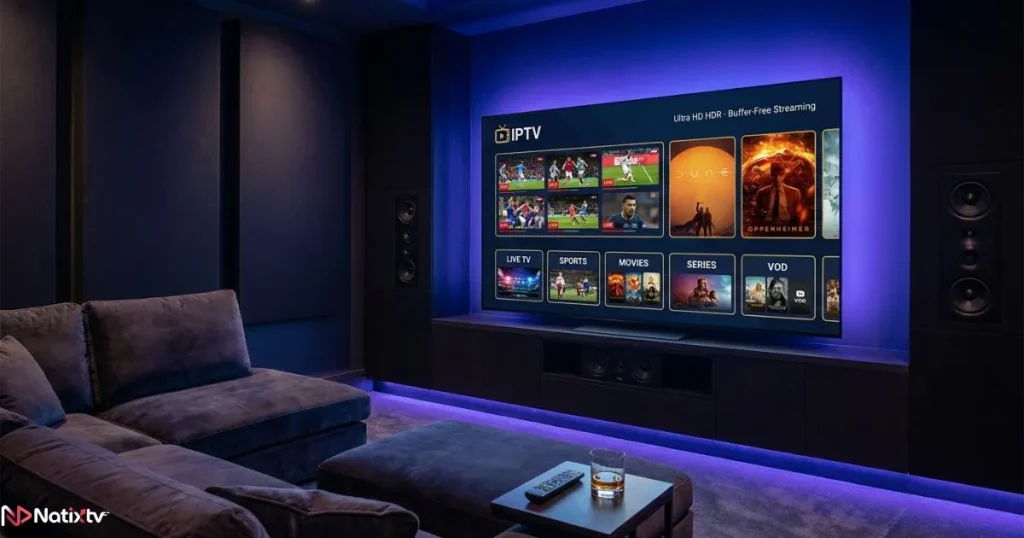 Premium IPTV service delivering buffer-free IPTV streaming and Ultra HD entertainment