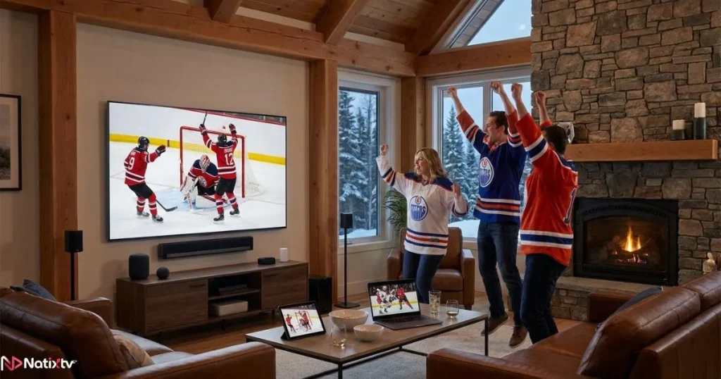 IPTV Canada 4K sports streaming on a premium home entertainment system