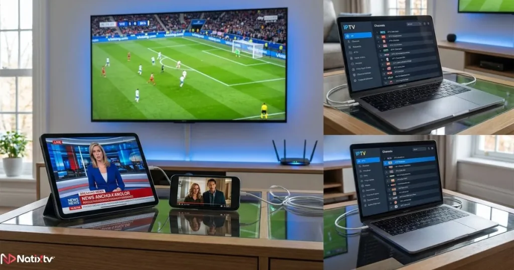 Best IPTV service streaming live channels across multiple connected devices