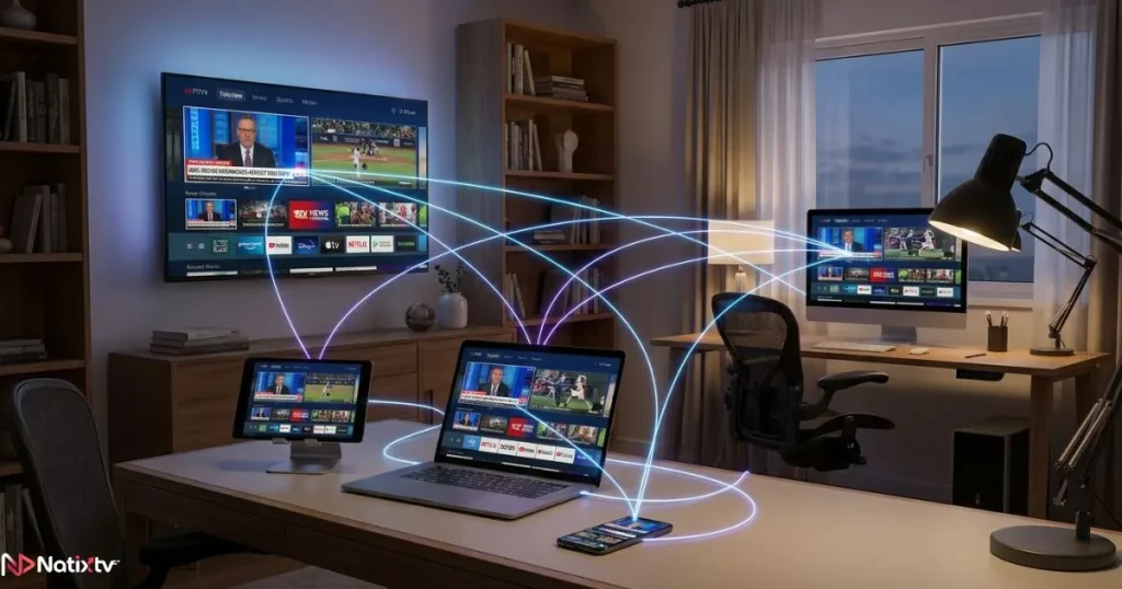 Premium America IPTV connected across multiple streaming devices