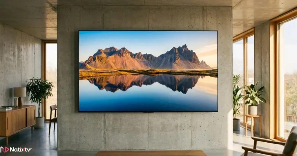4K IPTV stream quality displayed on a modern smart TV with crystal-clear resolution