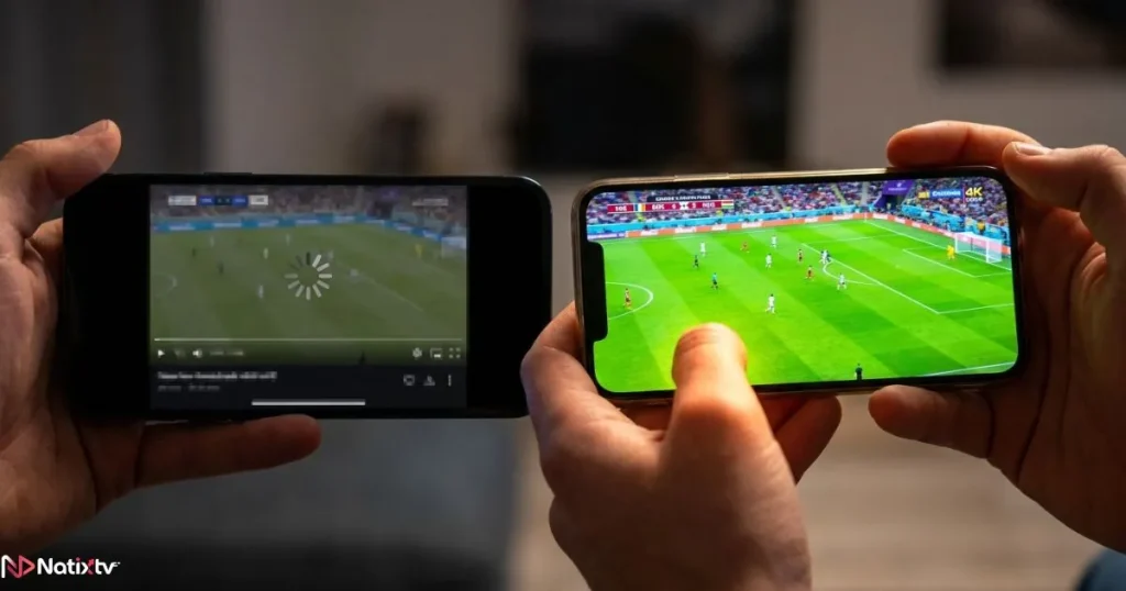 Premium IPTV vs free IPTV service quality comparison on mobile screens