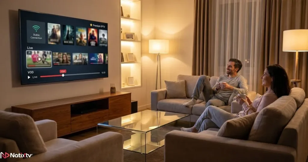 Premium IPTV service demonstrating excellent IPTV stability during extended viewing.