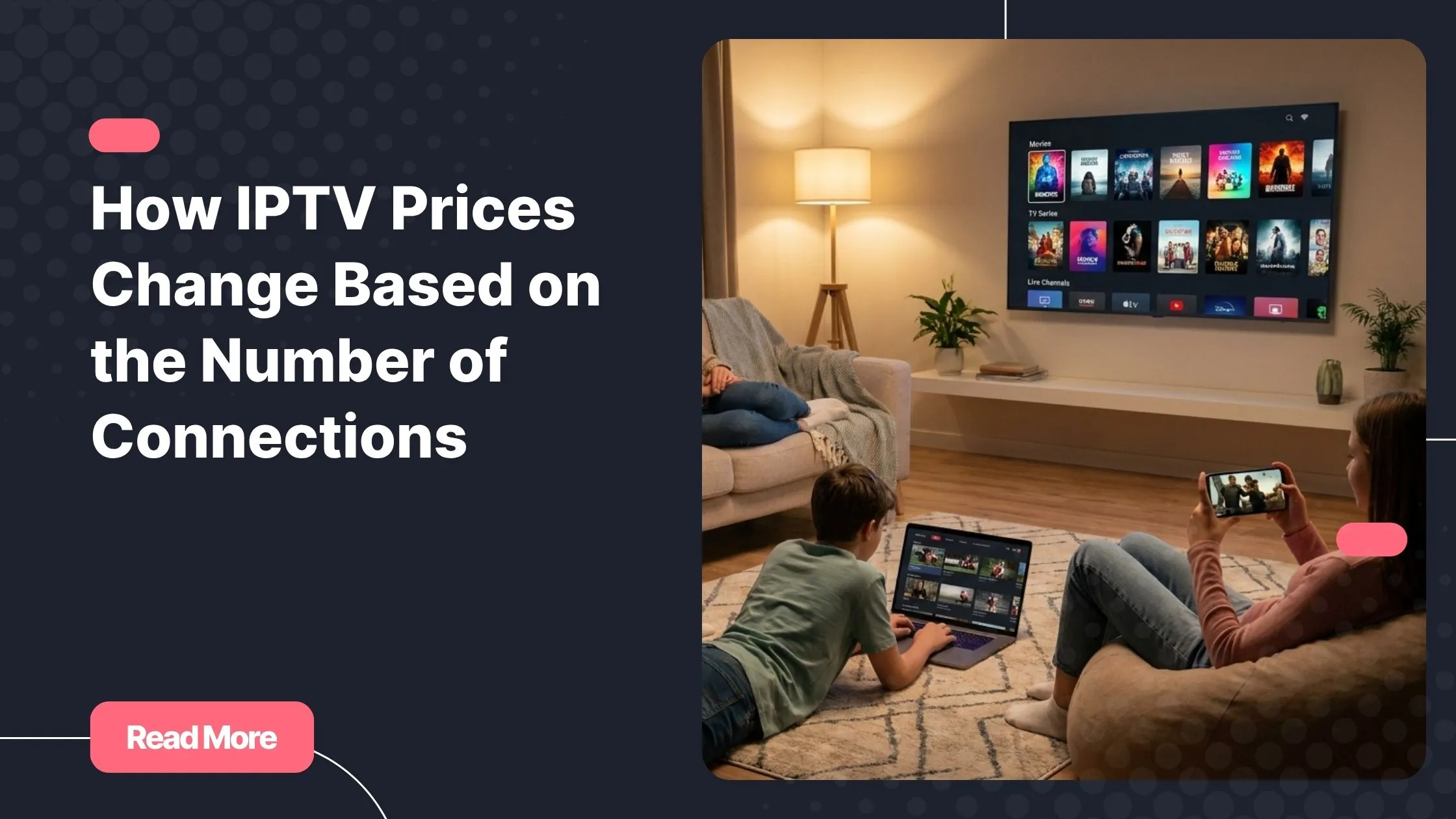 A modern household streaming IPTV on multiple devices simultaneously