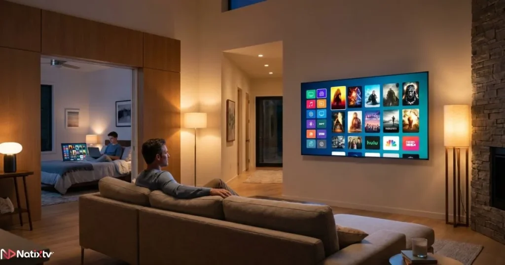 IPTV for families with multiple users streaming simultaneously in different rooms