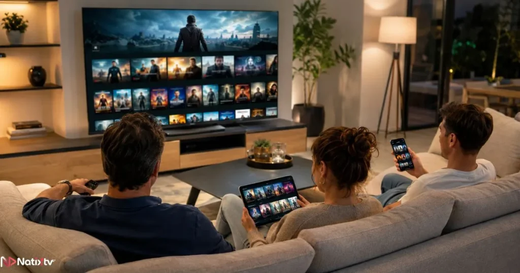 Visual comparison of multi-device IPTV cost across different household plan tiers