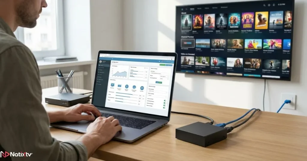 HDMI to IPTV converter setup with an IPTV video encoder configuration