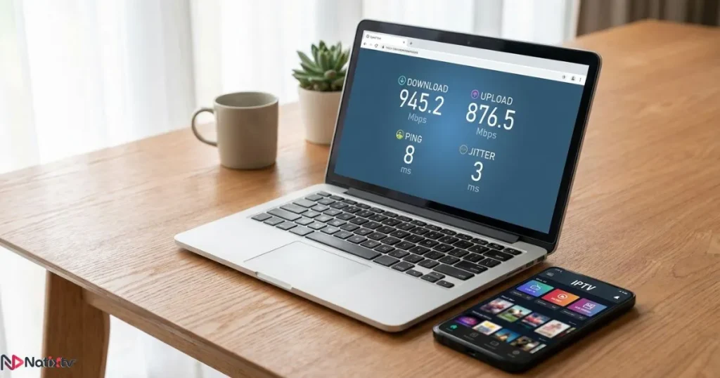 Testing internet speed to improve IPTV streaming quality and reduce IPTV lag before watching