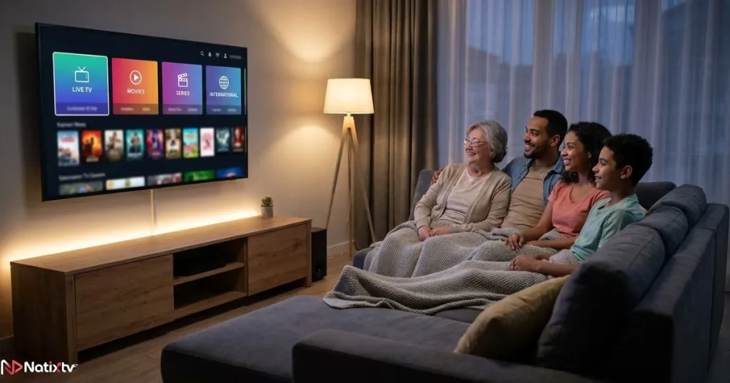 IPTV channel variety for the whole family - live TV movies and international content